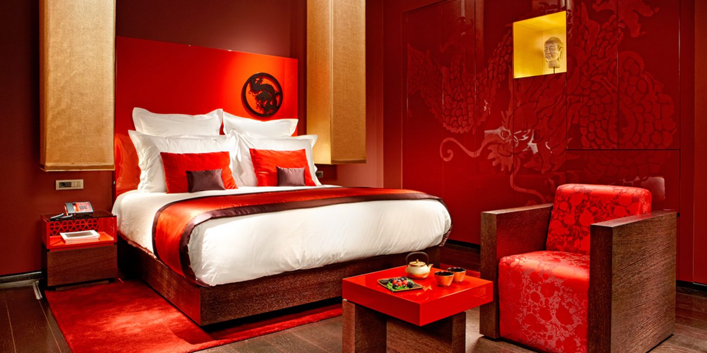 Bedroom City Cultural Modern red sofa Suite orange