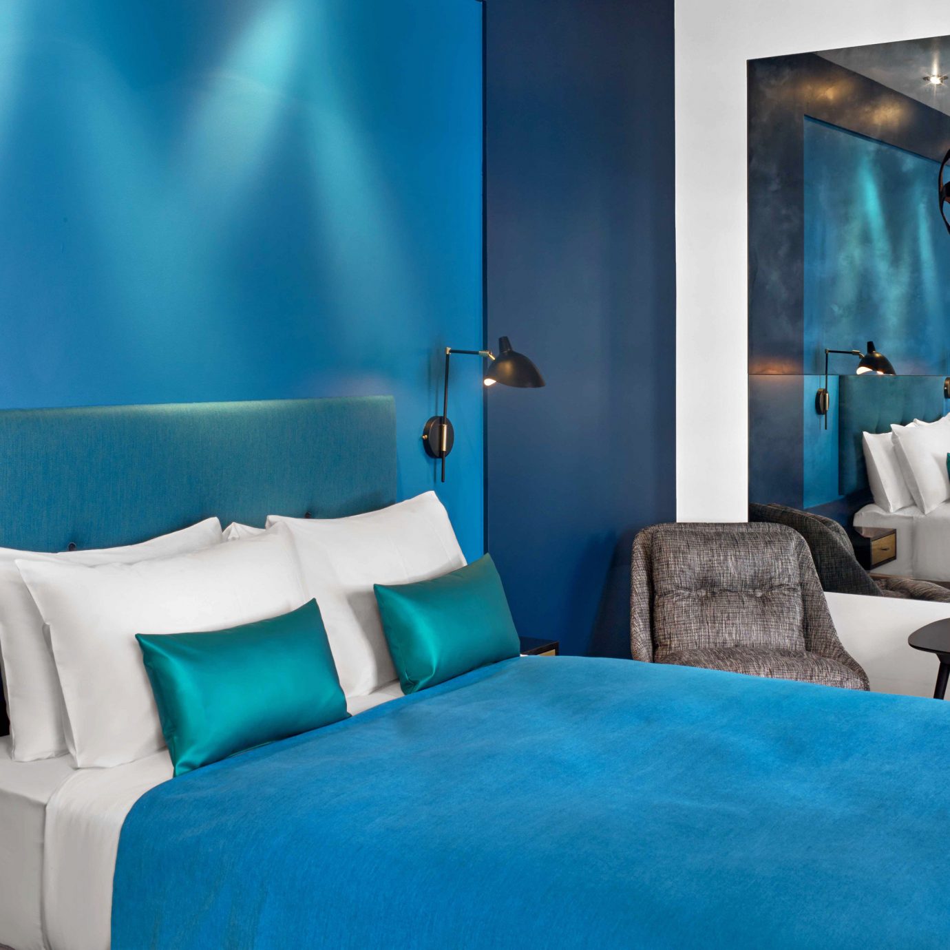 Bedroom City Hip Resort blue color living room Suite bright