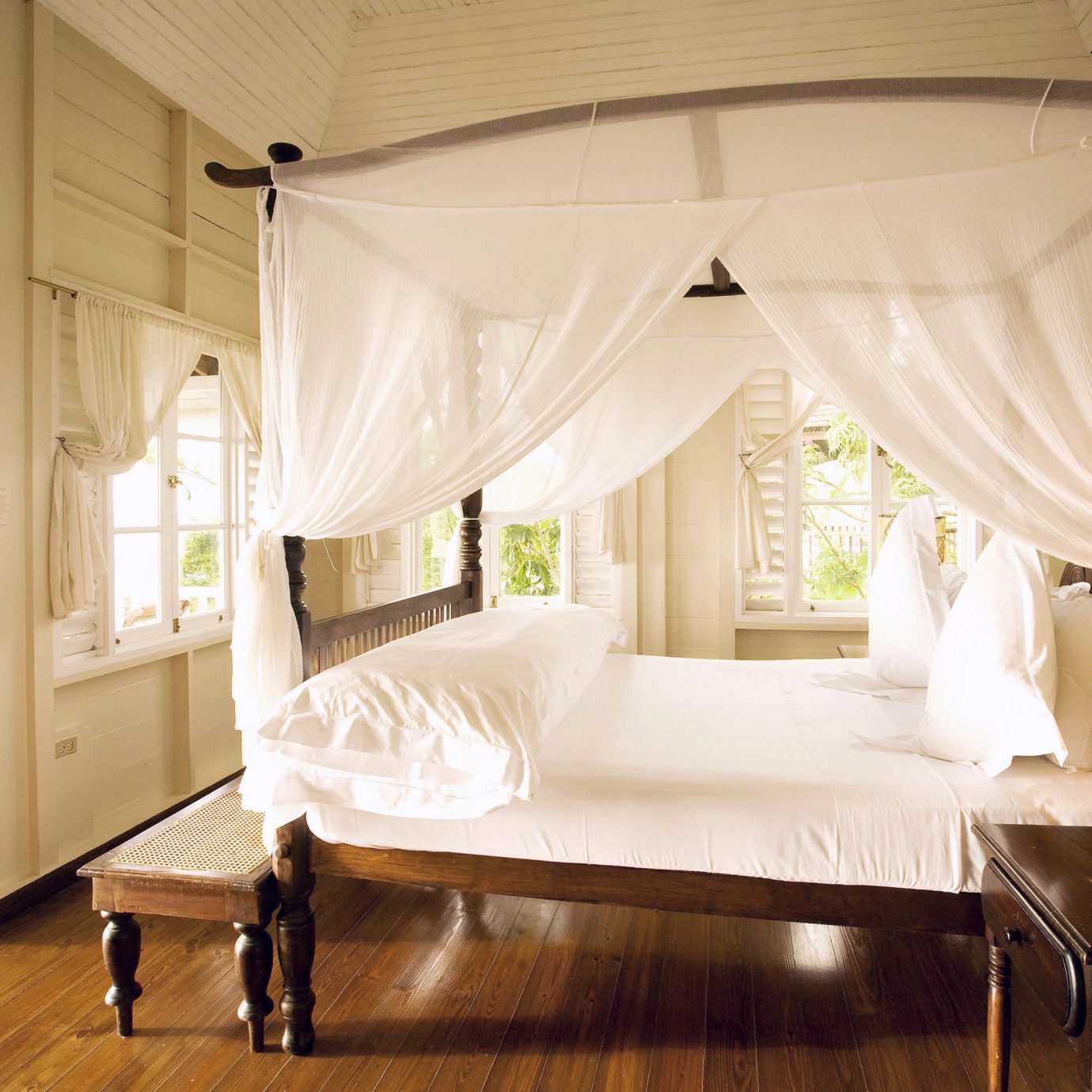 Bedroom Country Romance Romantic Tropical property four poster home curtain living room