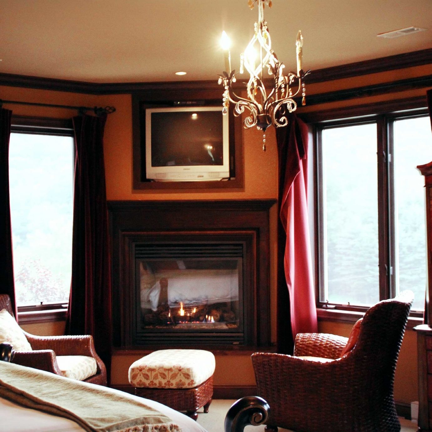 Bedroom Elegant Fireplace Lounge Modern Winery property living room Suite home cottage