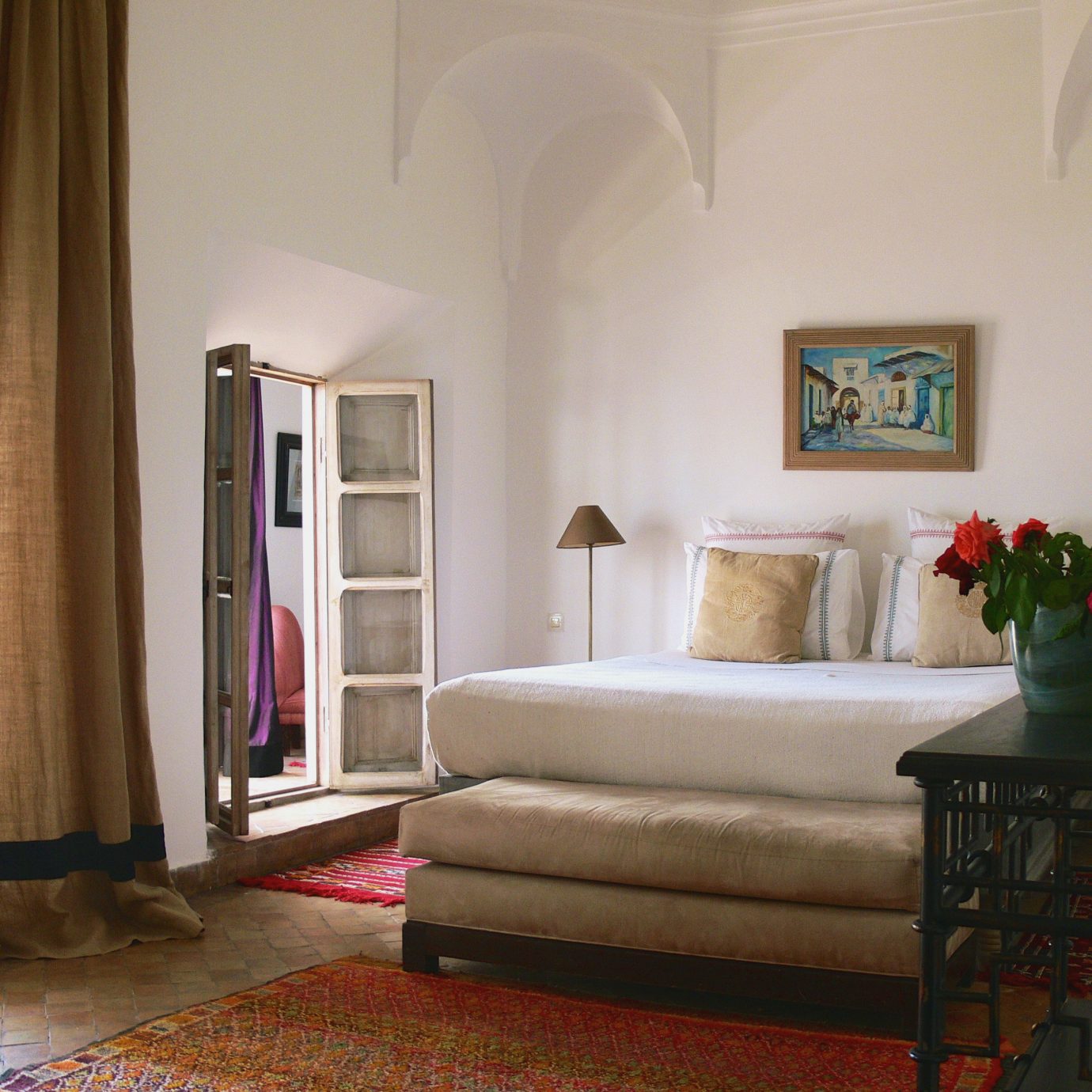Bedroom Elegant Romantic Rustic property living room home curtain cottage Villa Suite mansion