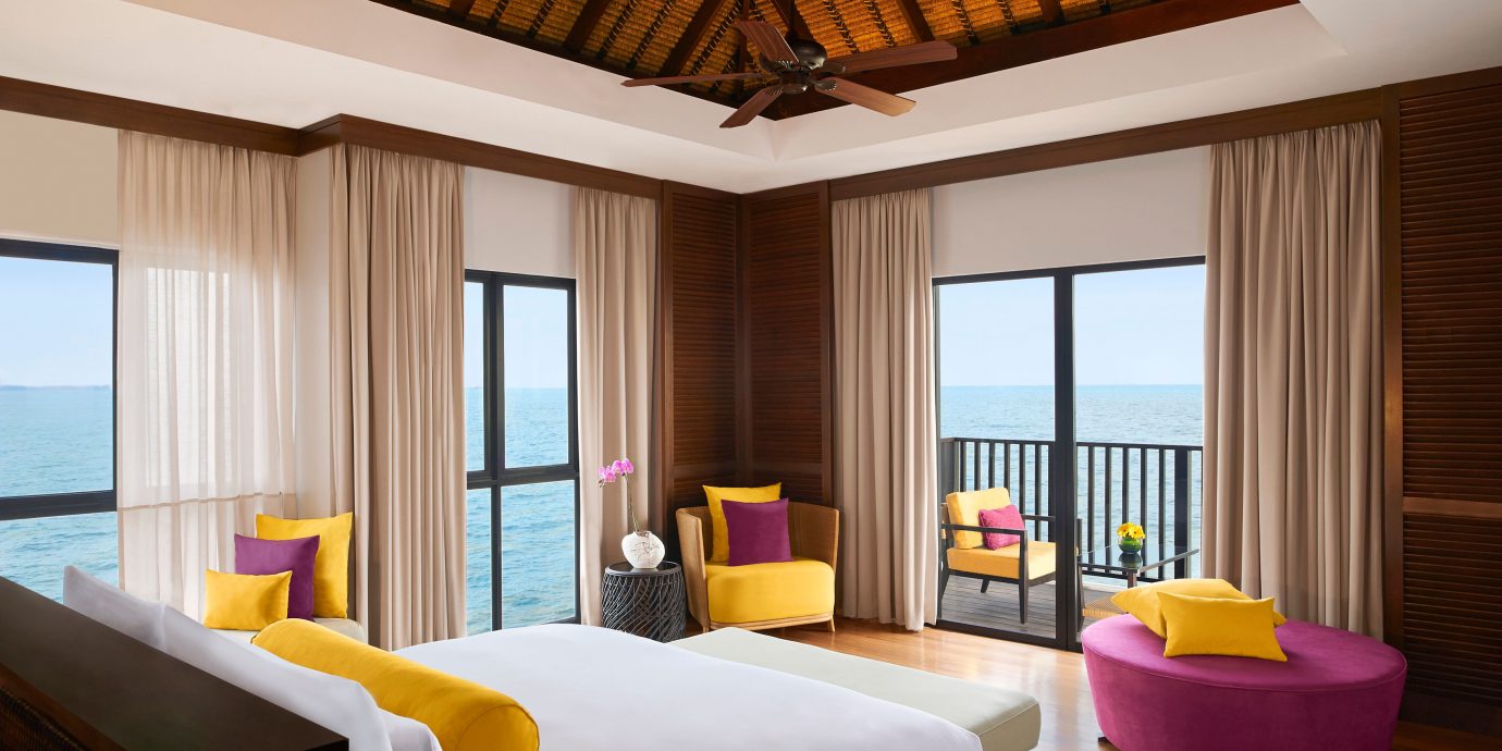 Bedroom Island Luxury Overwater Bungalow property Resort Suite living room Villa condominium cottage