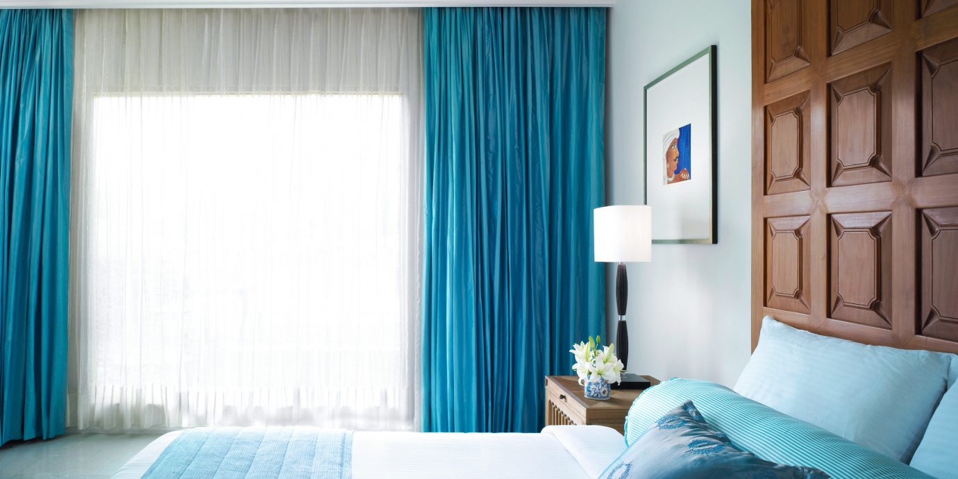 Bedroom Modern Resort color blue curtain home green Suite textile living room window treatment