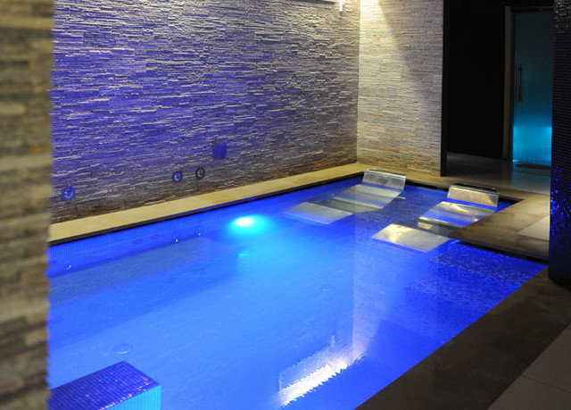swimming pool blue flooring