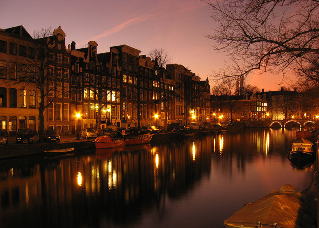 water sky River Boat night evening City Sunset dusk morning waterway Canal cityscape dawn sunrise Lake