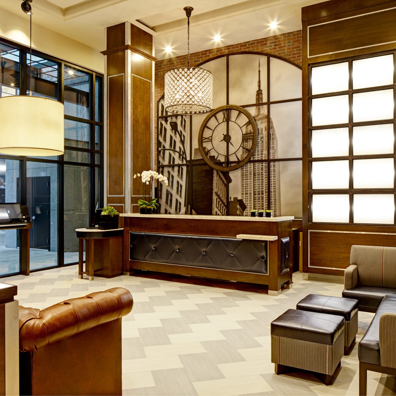 Boutique City Lobby Lounge Modern property living room home cabinetry condominium