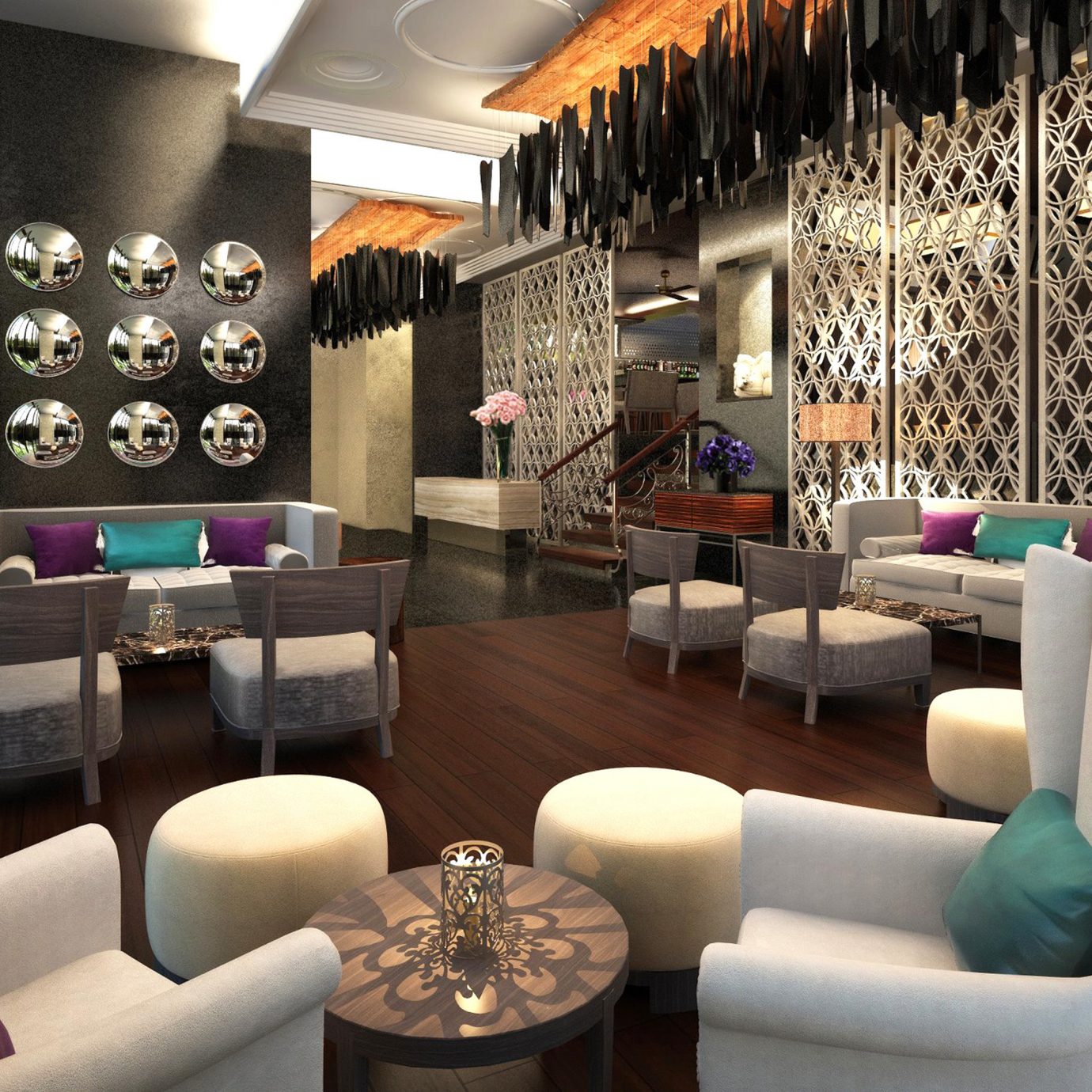 Hip Lounge Luxury Modern Lobby living room lighting restaurant Boutique