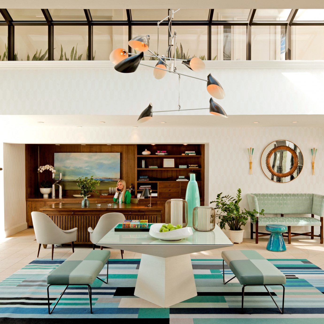Boutique Lobby Lounge living room property home lighting Villa condominium loft
