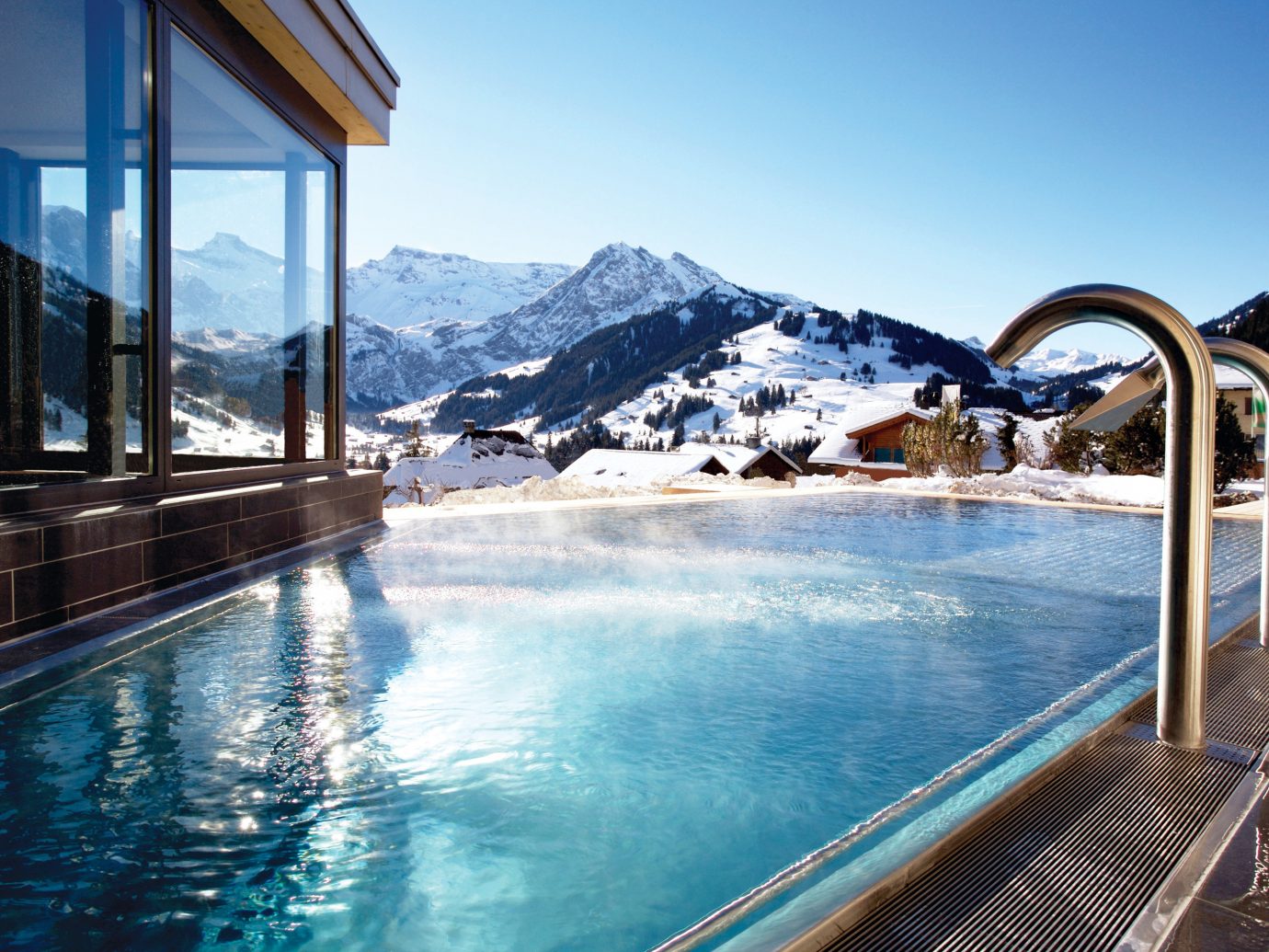 Infinity Pool At The Cabrian Hotel In Switzerland
