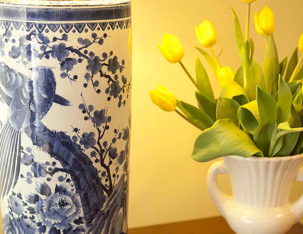 cup yellow flower plant vase lighting painting flowerpot ceramic ware pitcher porcelain