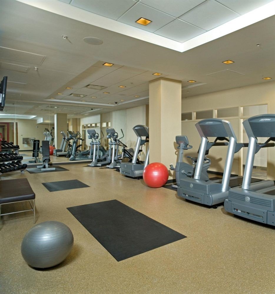 structure gym computer sport venue desk physical fitness flooring office