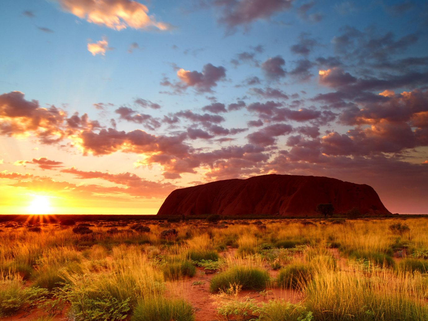 Uluru rock in the Australian Outback