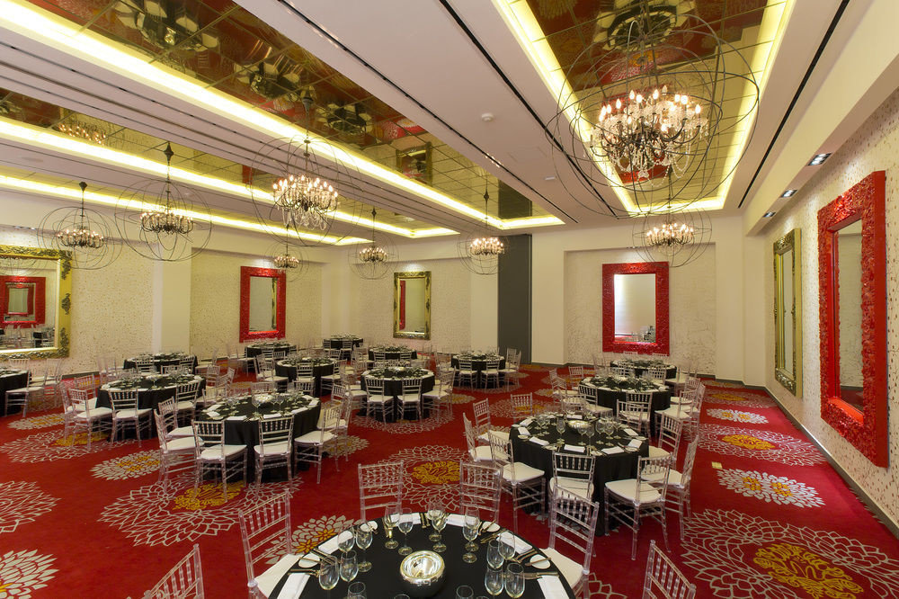 food function hall restaurant banquet red conference hall Lobby ballroom convention center auditorium palace Dining