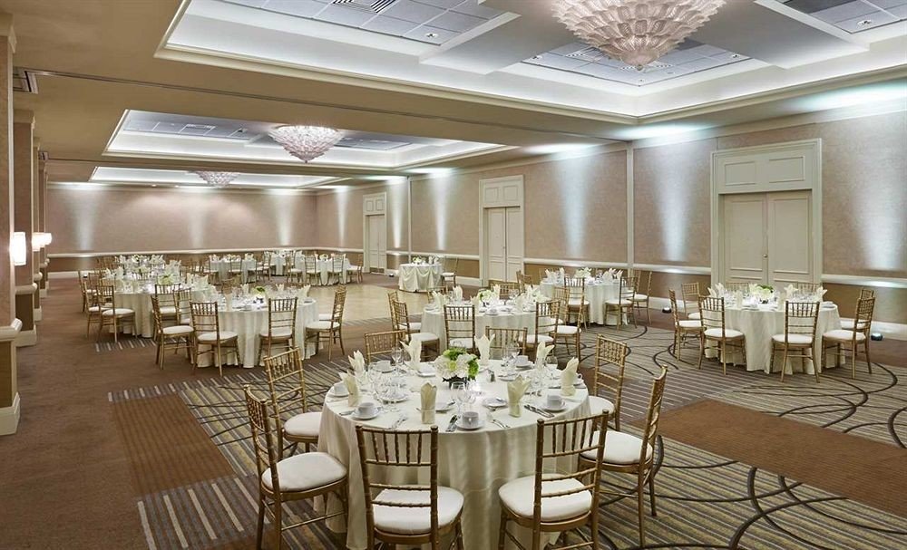 chair function hall banquet Dining conference hall ballroom wedding wedding reception Party restaurant convention center set dining table
