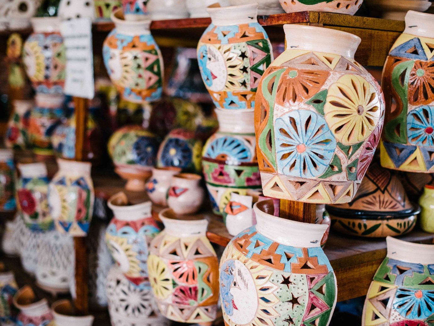 Arts + Culture Mexico Oaxaca Trip Ideas indoor ceramic porcelain tradition pottery colorful decorated