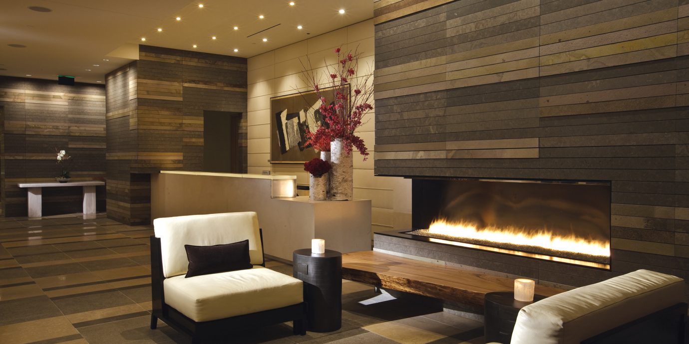 Elegant Fireplace Hotels Lounge Modern Lobby living room lighting home