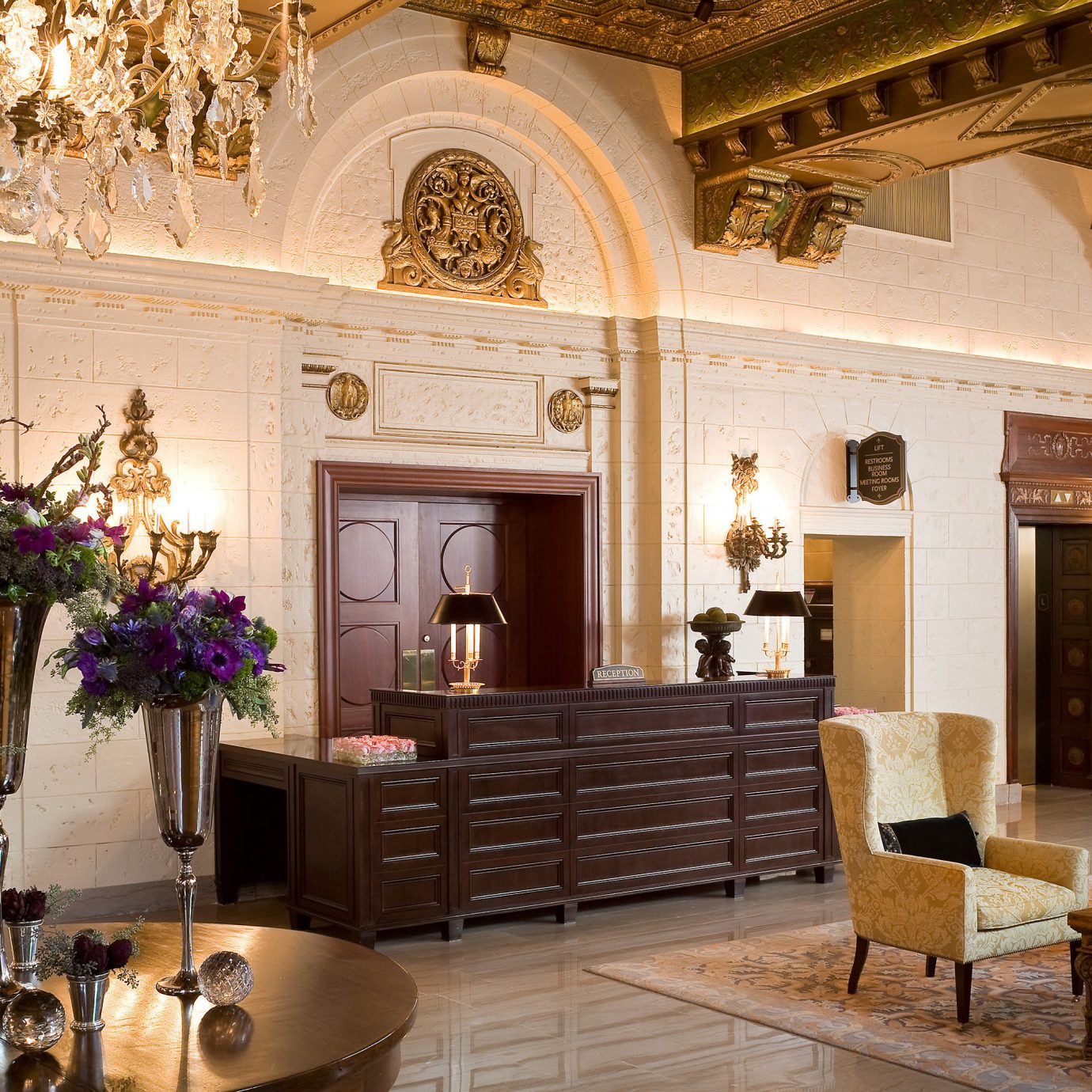 Elegant Fireplace Lounge Lobby living room home mansion palace ballroom