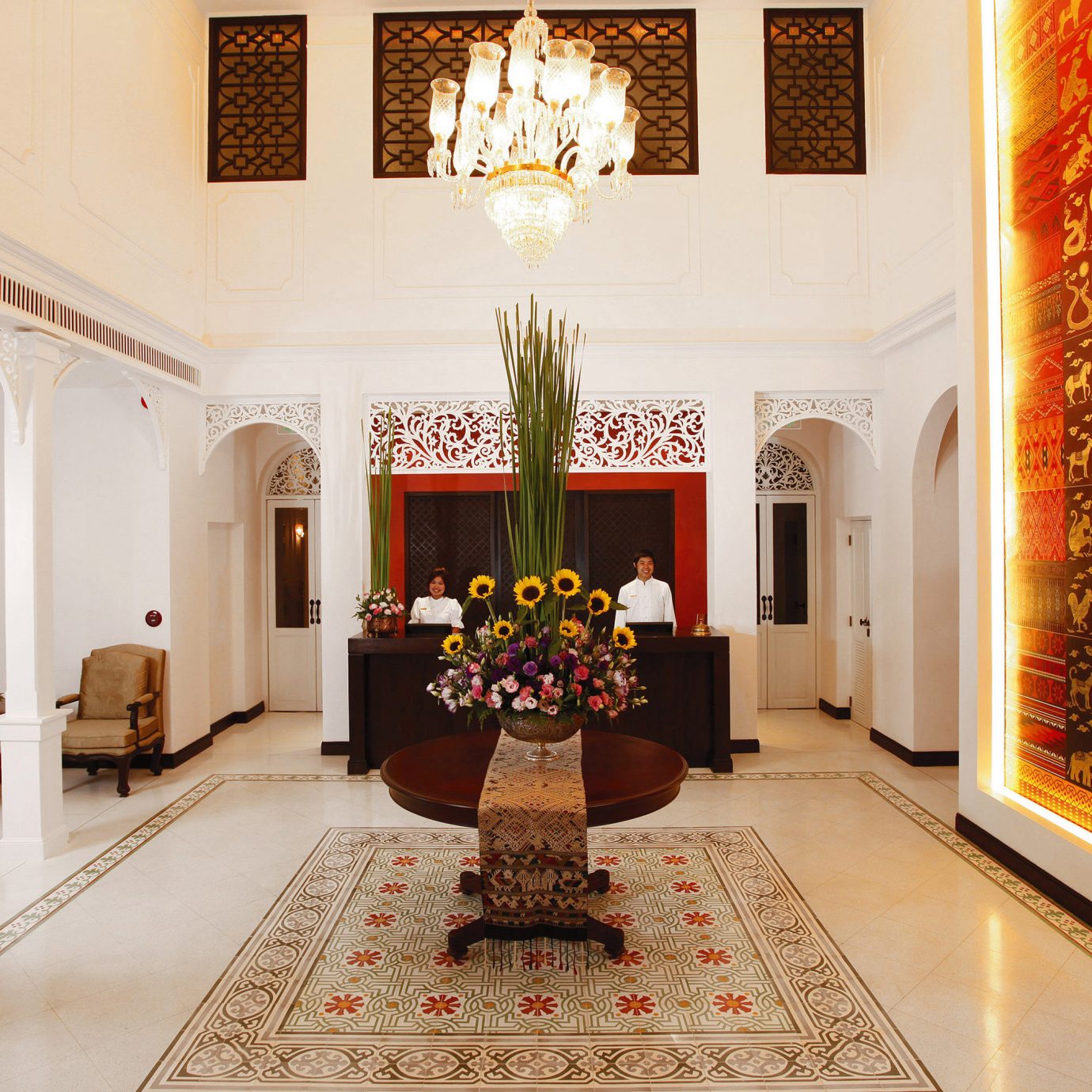 Elegant Jungle Lobby Lounge hall home living room mansion palace tourist attraction art gallery