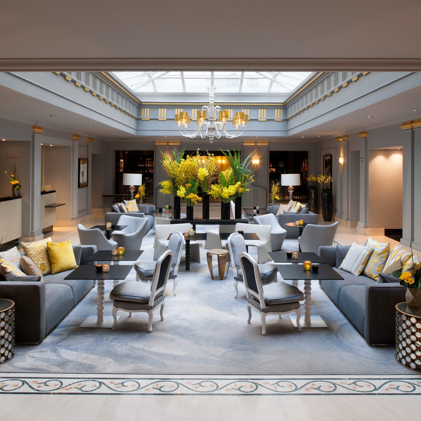 Elegant Lobby Lounge Luxury Modern property condominium living room white home restaurant function hall Resort