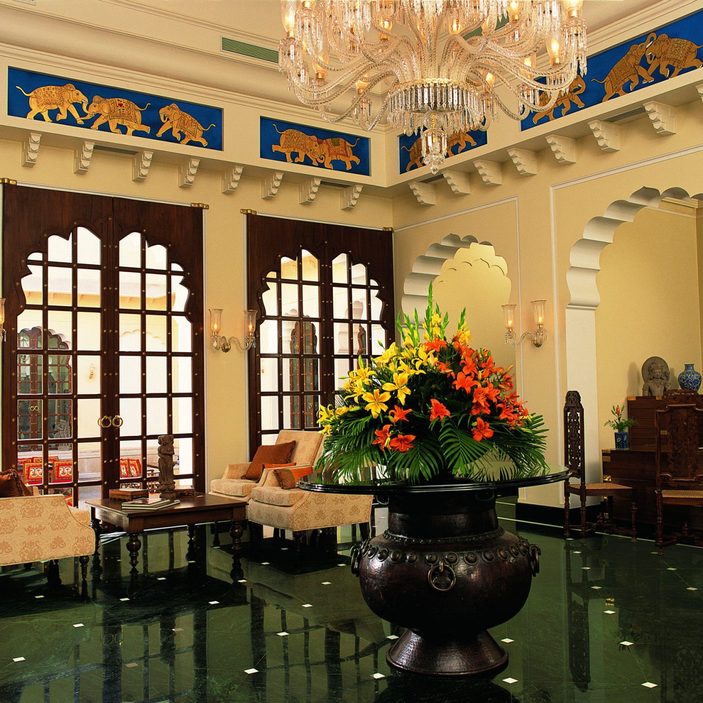 Elegant Lounge Luxury Resort building Lobby home restaurant