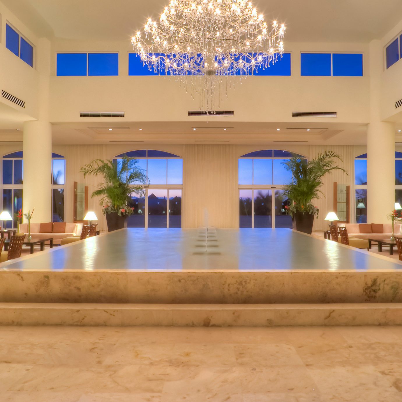 Elegant Lobby Lounge leisure building Resort shopping mall plaza plant Modern