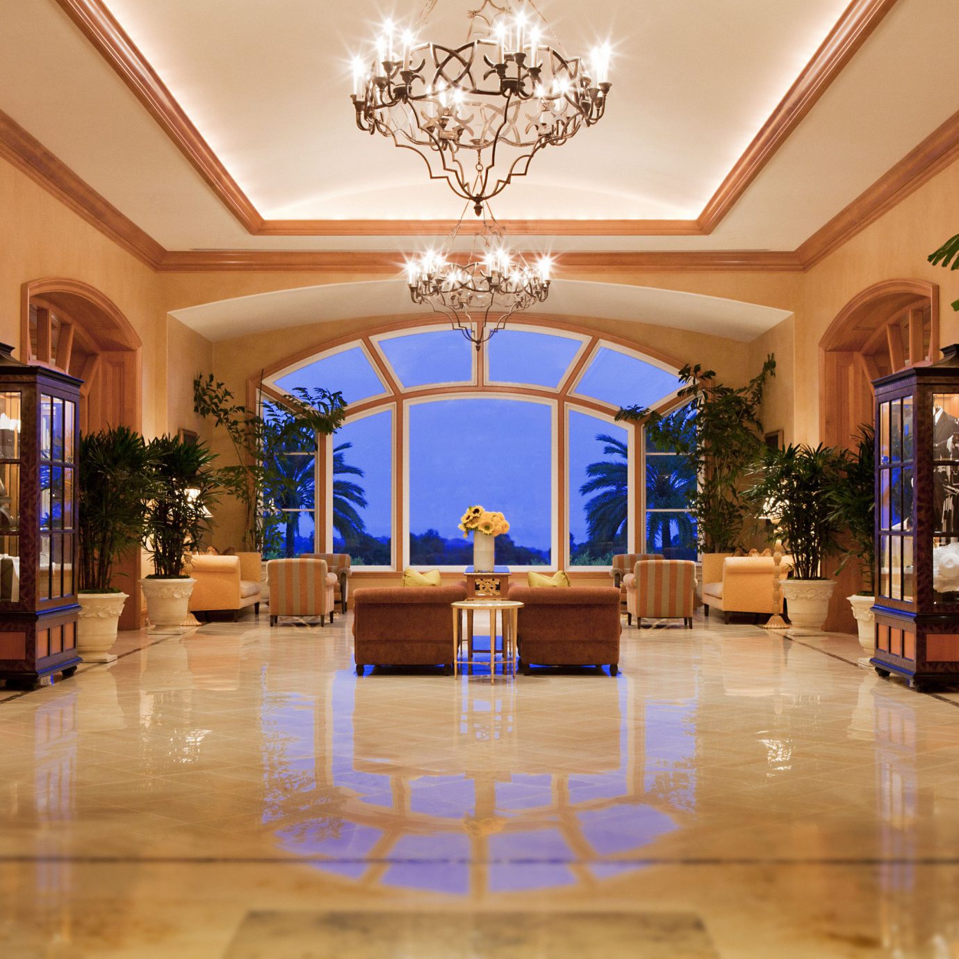 Elegant Lobby Lounge Waterfront building property mansion home function hall ballroom living room flooring hall palace hard