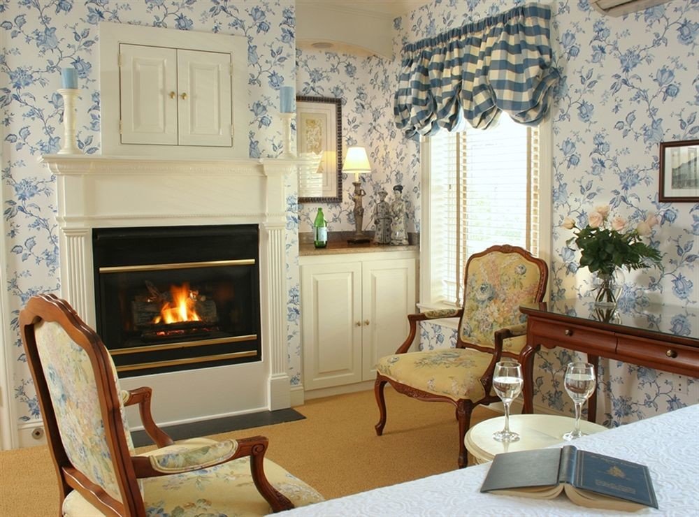 Fireplace Romantic living room fire property chair home cottage hearth Villa farmhouse mansion