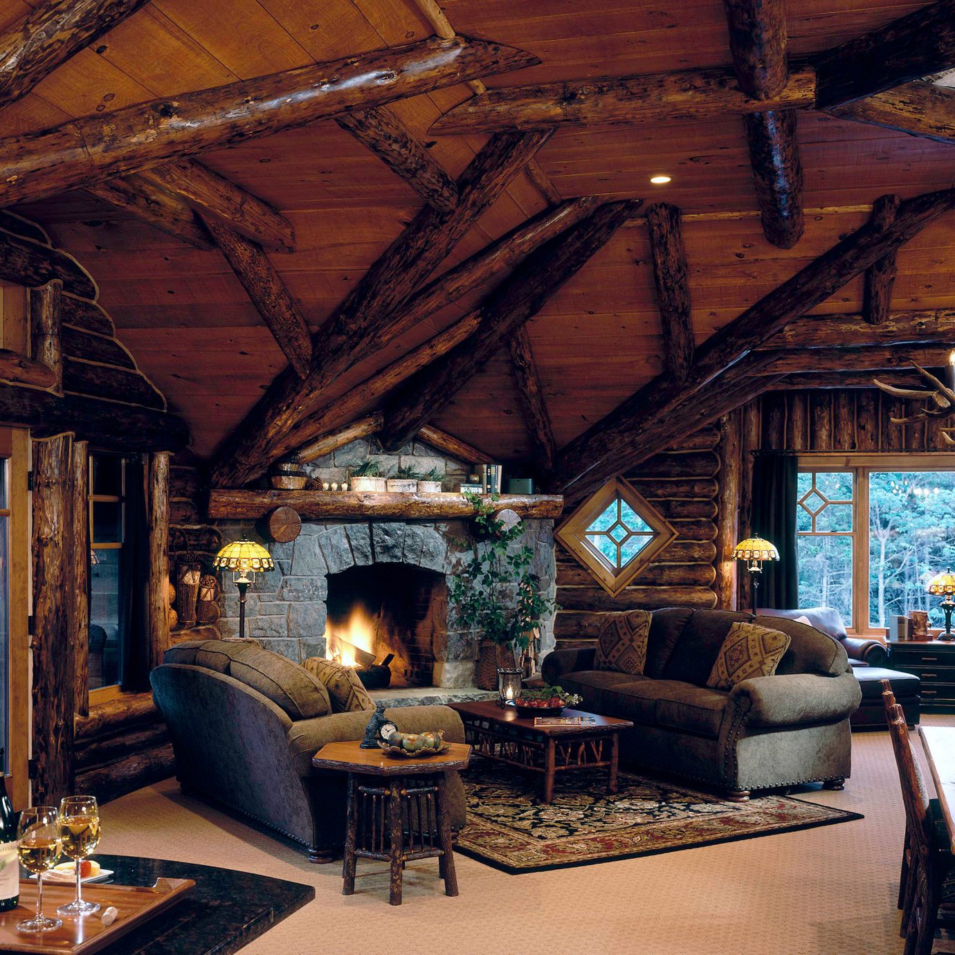 Hotels Lodge Lounge Luxury New York Romantic Romantic Hotels Rustic property building house living room home log cabin cottage outdoor structure