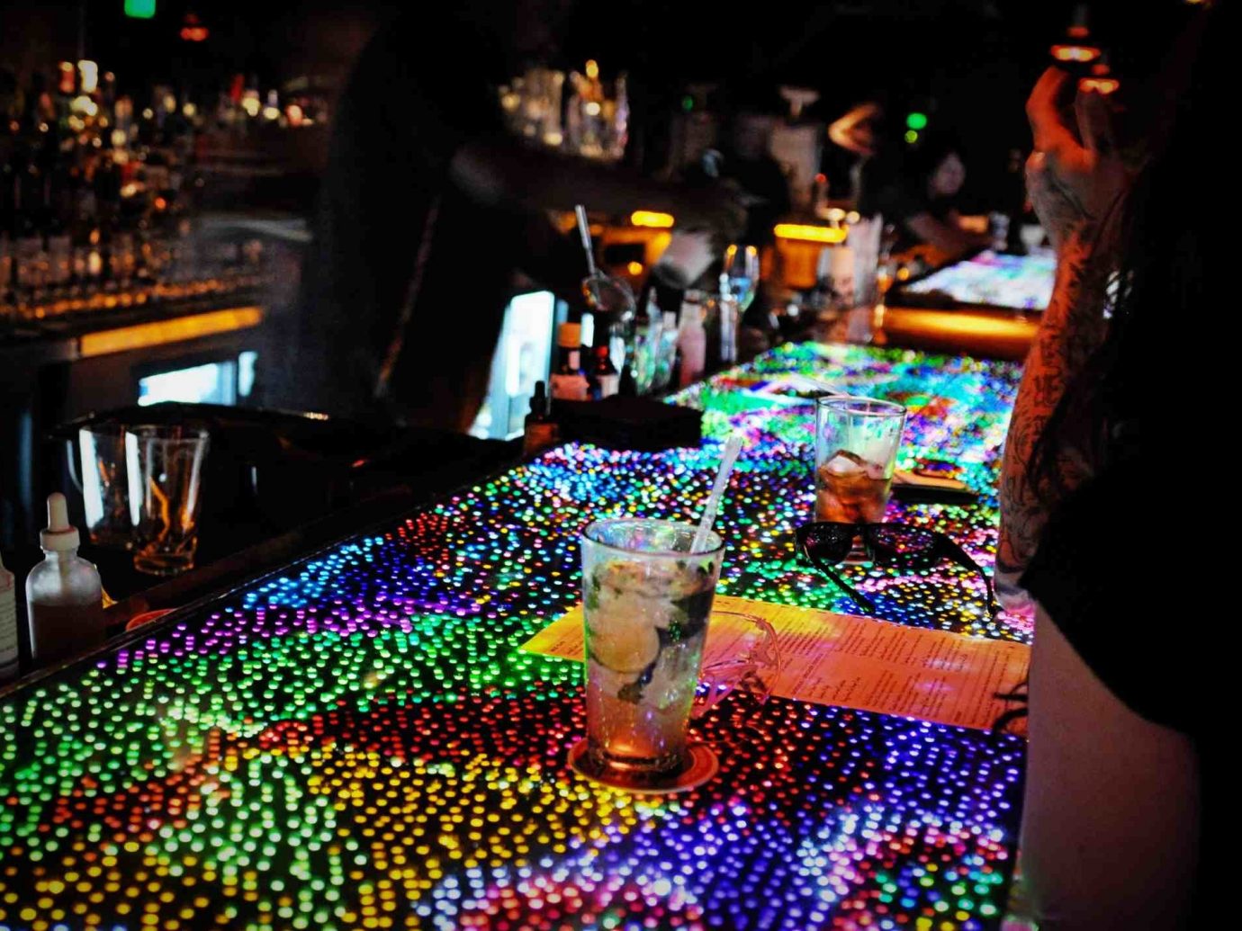 Food + Drink indoor person nightclub Music disco colorful Bar colored