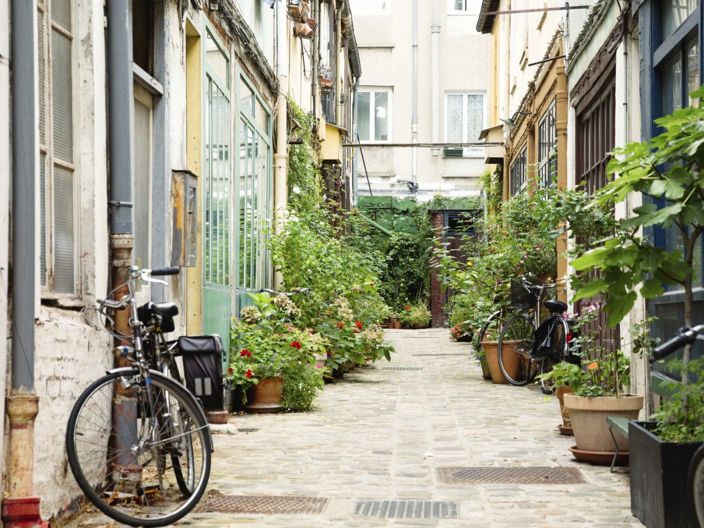 Romance Trip Ideas outdoor bicycle building way road sidewalk parked alley Town street neighbourhood scene lane City urban area human settlement residential area tourism infrastructure Courtyard vehicle flower stone scooter curb