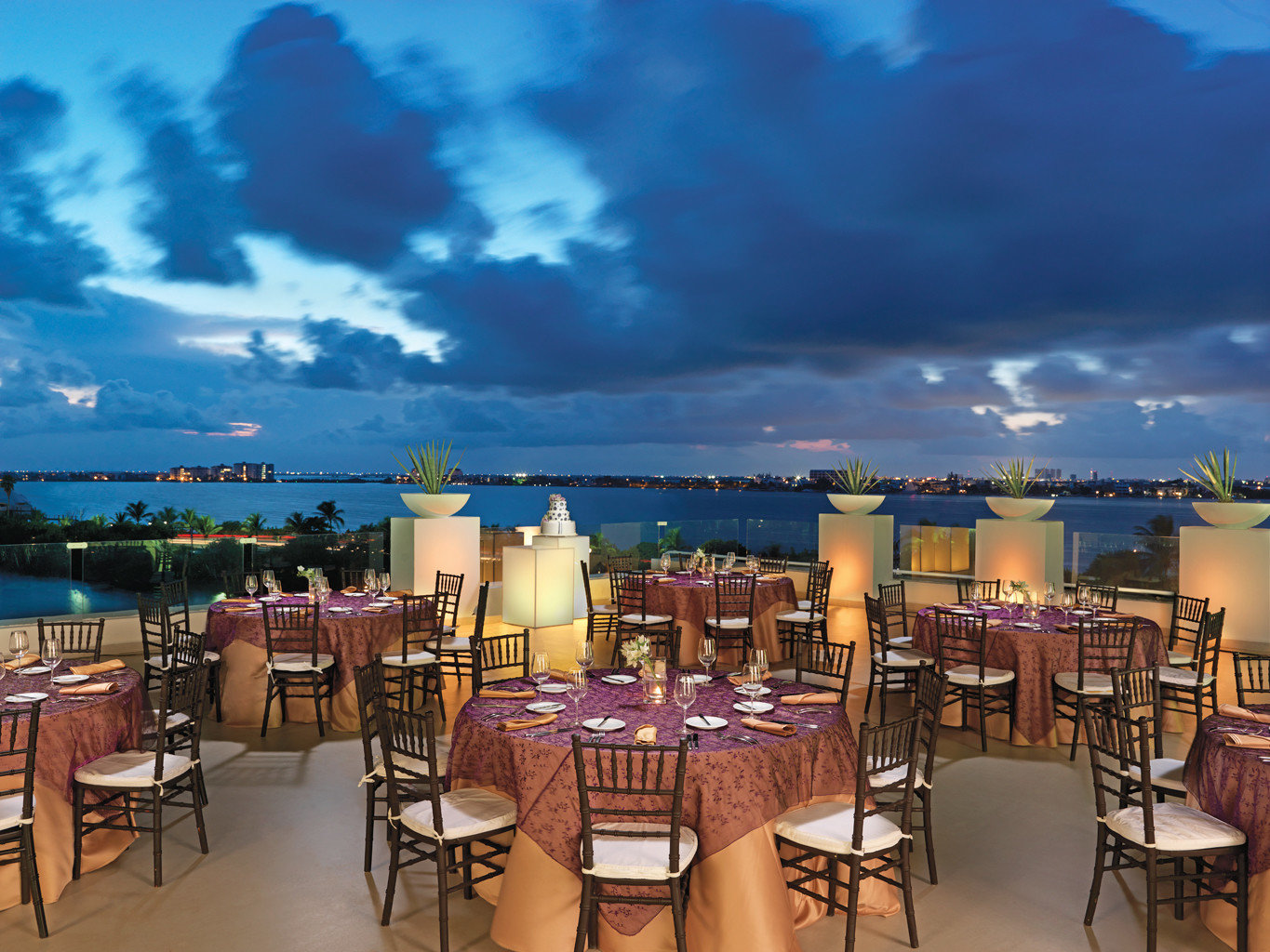 All-Inclusive Resorts Hotels Romance sky floor chair scene evening estate Resort restaurant