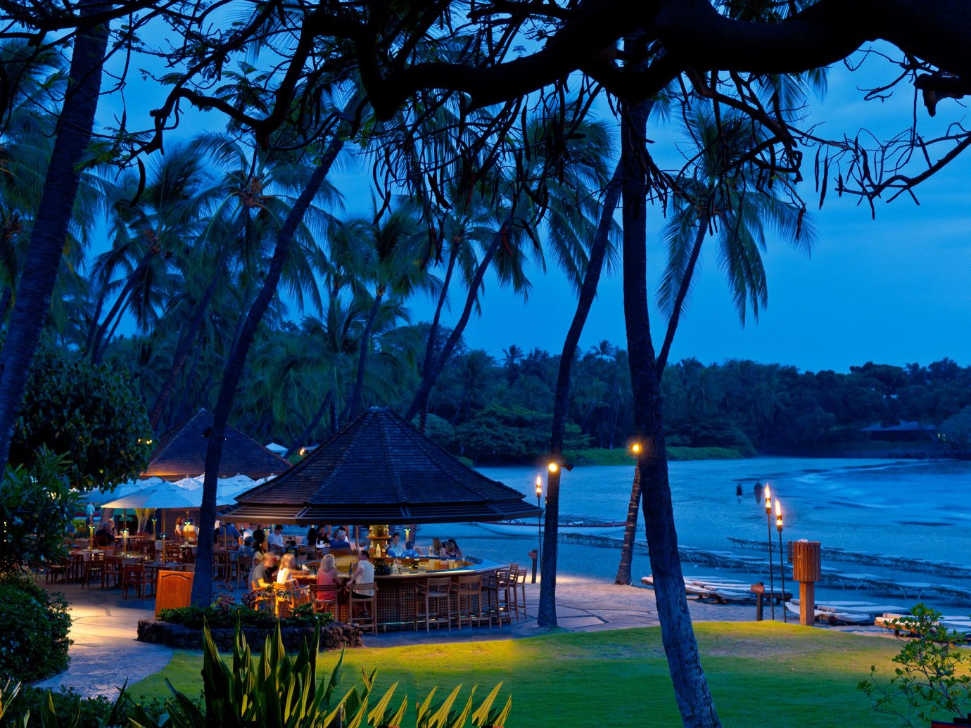 Bar Beach Beachfront Drink Jetsetter Guides Lounge Nightlife Ocean Resort Scenic views tree outdoor water body of water River arecales tropics Sea overlooking plant lined shore