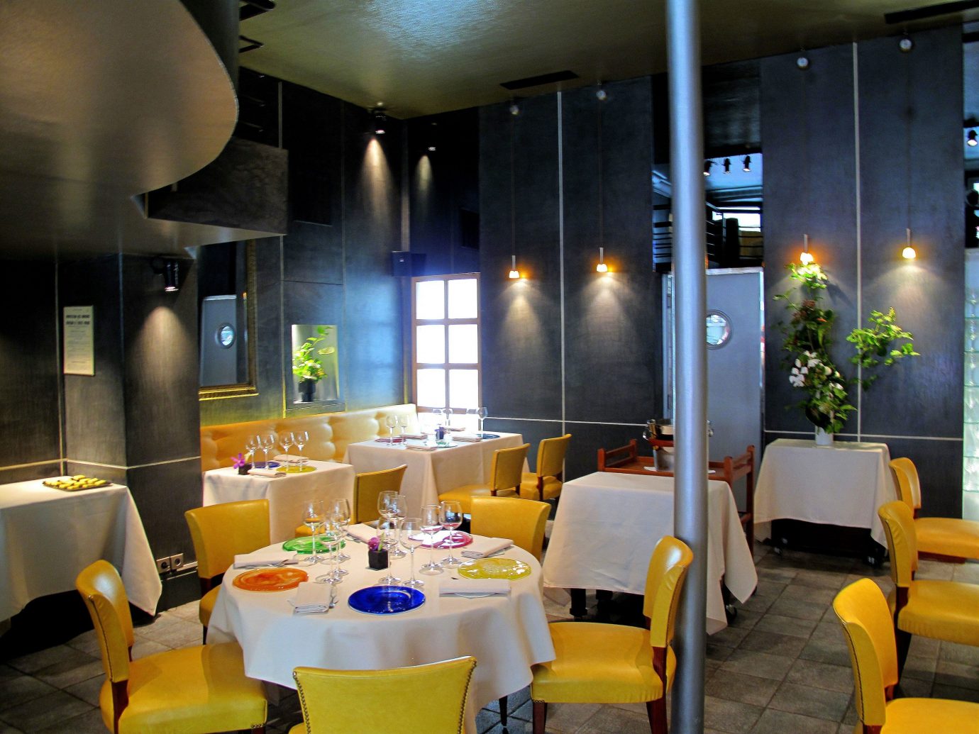 Food + Drink table indoor restaurant room ceiling interior design function hall meal lighting Lobby Design Bar