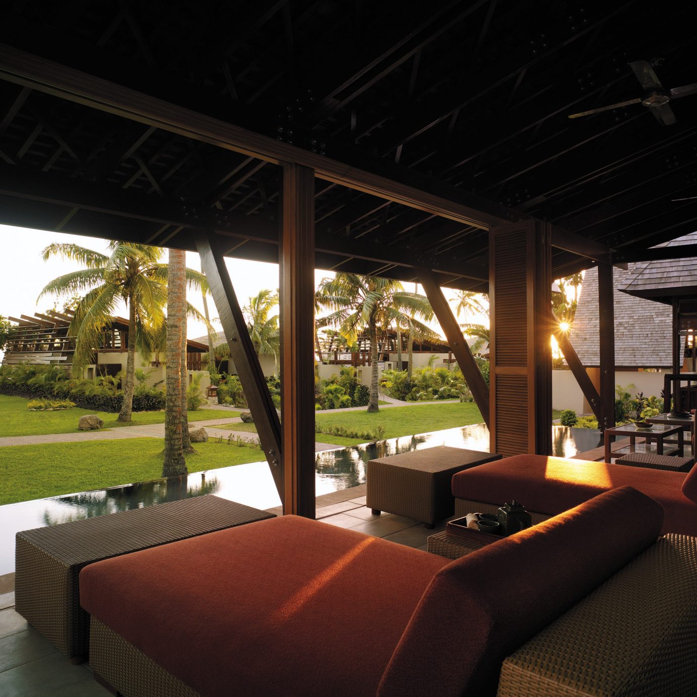 Luxury Romantic Spa Tropical property house home Resort Villa restaurant living room