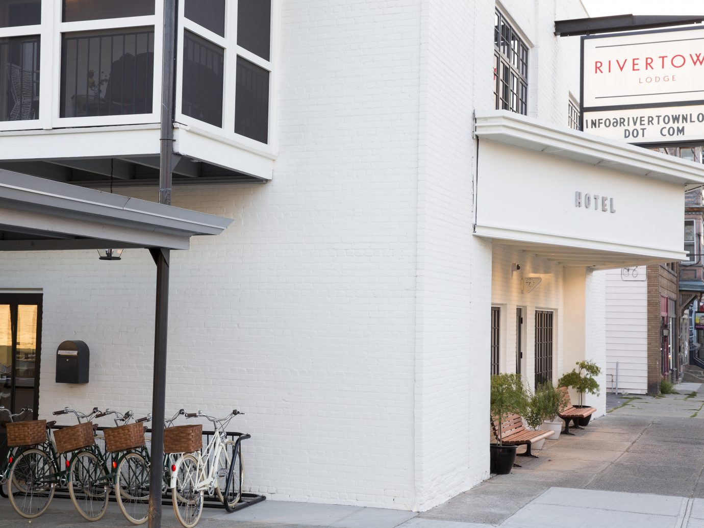 Hotels Style + Design Trip Ideas building outdoor bicycle property parked home facade interior design restaurant porch scooter