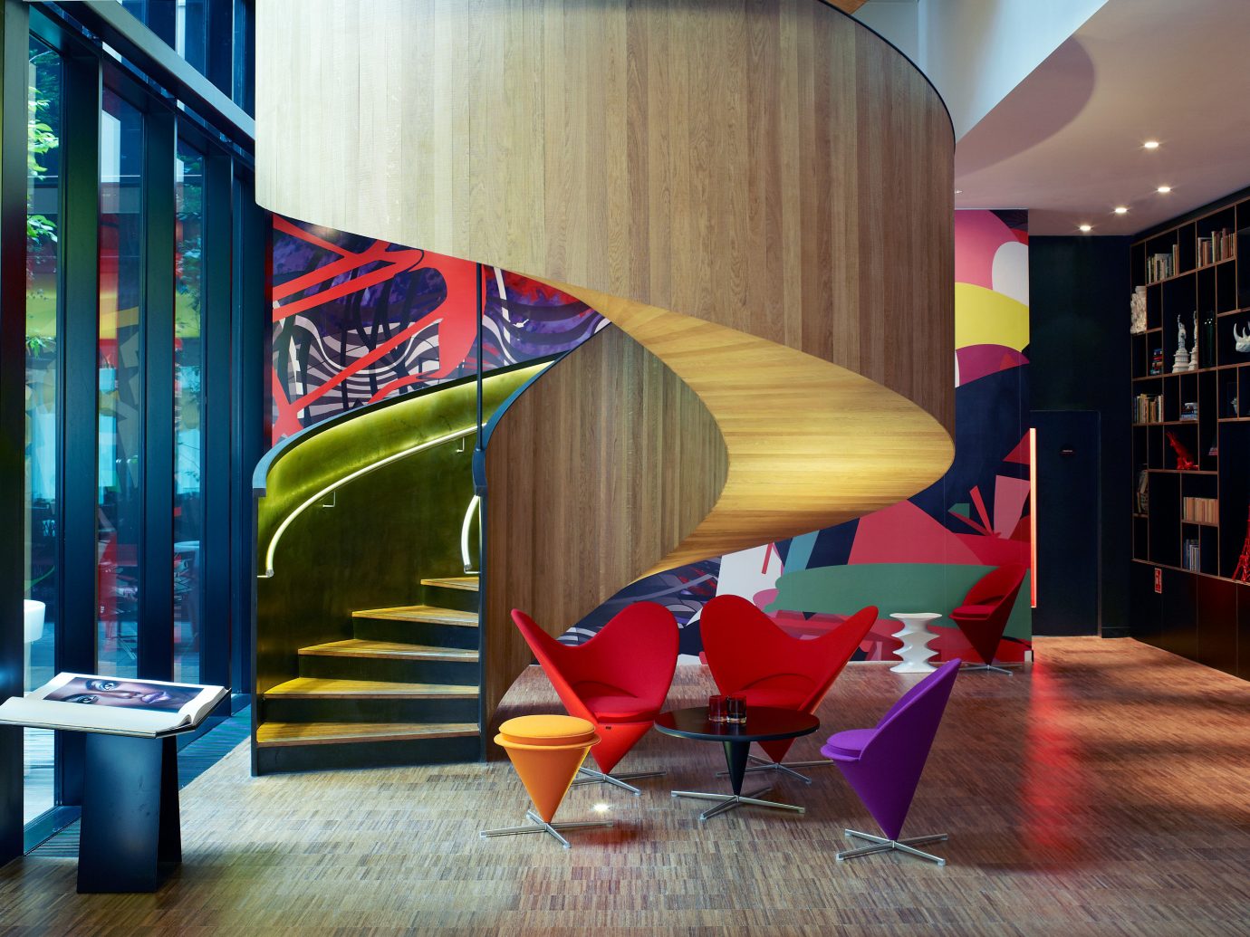 Budget Hotels London Trip Ideas floor indoor color room interior design art Lobby Design furniture