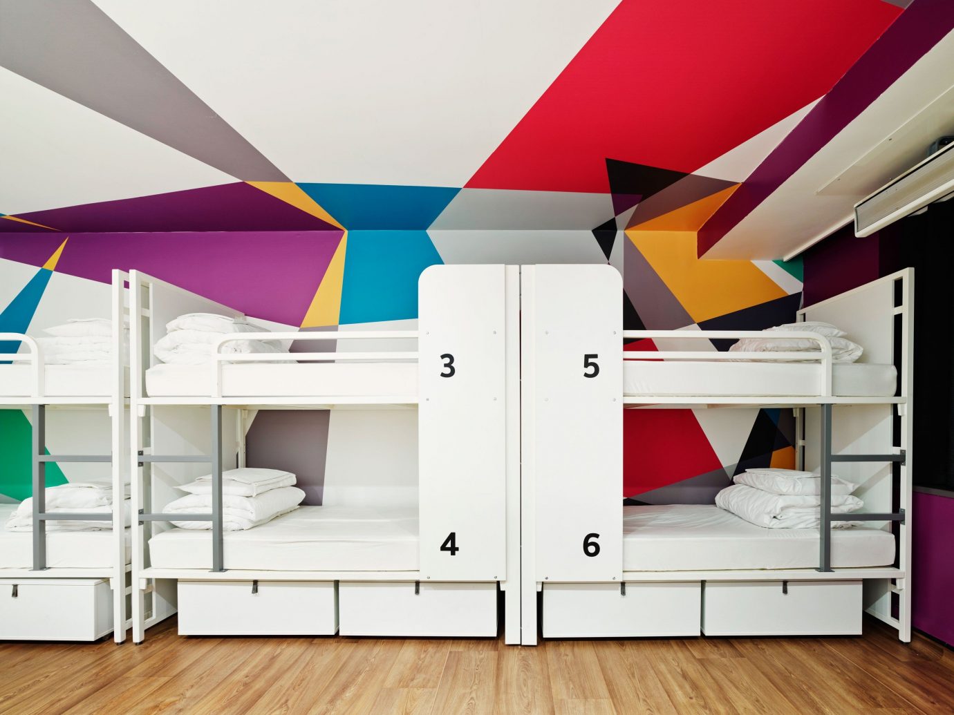 Offbeat floor indoor furniture room interior design bed bunk bed Design ceiling wardrobe
