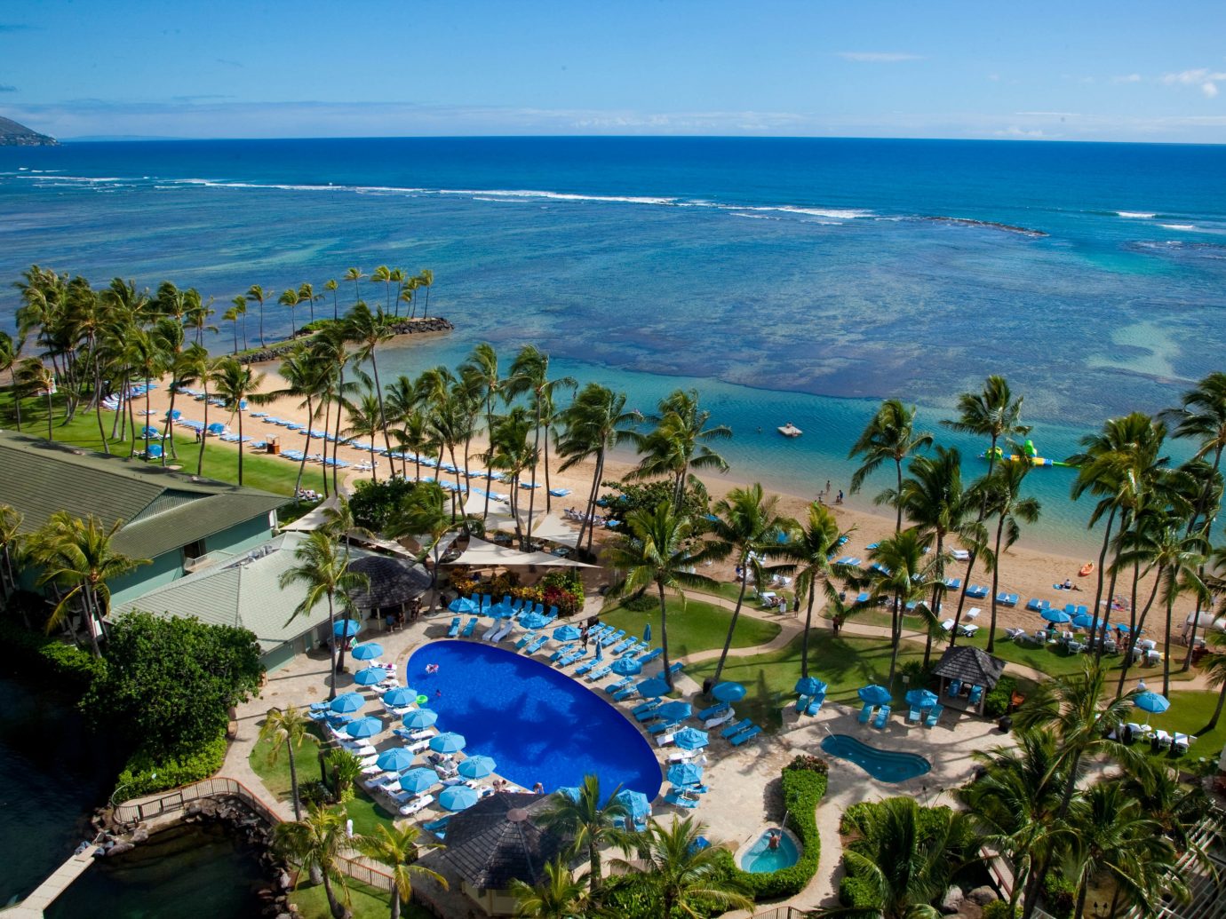Boutique Hotels Hawaii Honolulu Hotels Resort resort town leisure swimming pool tourism tropics palm tree vacation caribbean Sea arecales water bay aerial photography real estate Lagoon sky estate Coast tree Ocean hotel