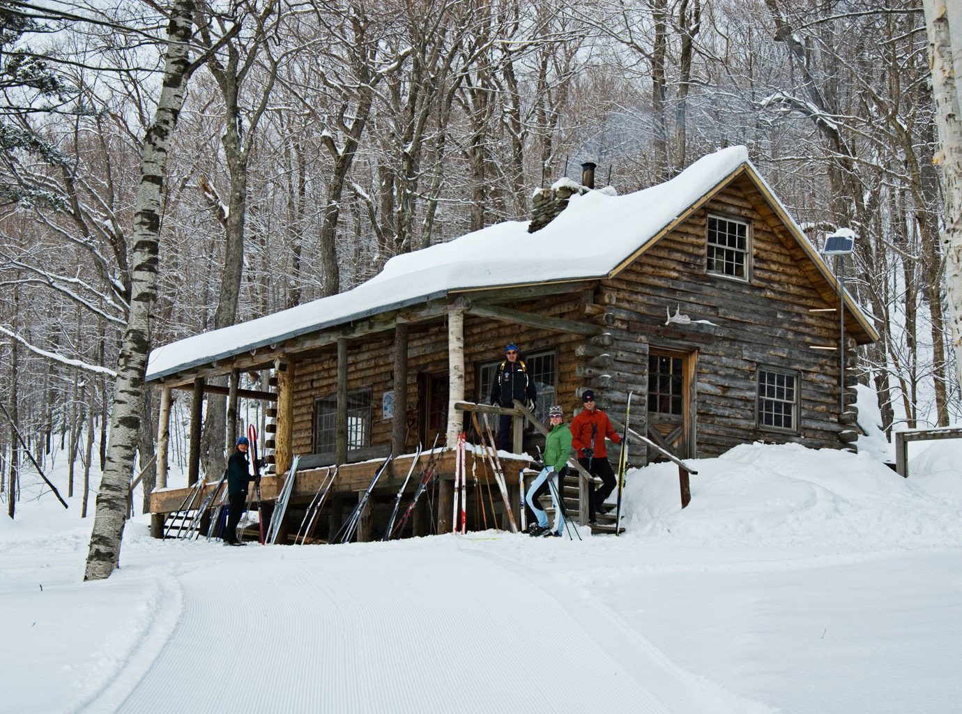 Country Family Lodge Mountains Outdoor Activities Outdoors Ski Trip Ideas Weekend Getaways snow tree outdoor Winter skiing weather house Nature season sugar house log cabin blizzard nordic skiing