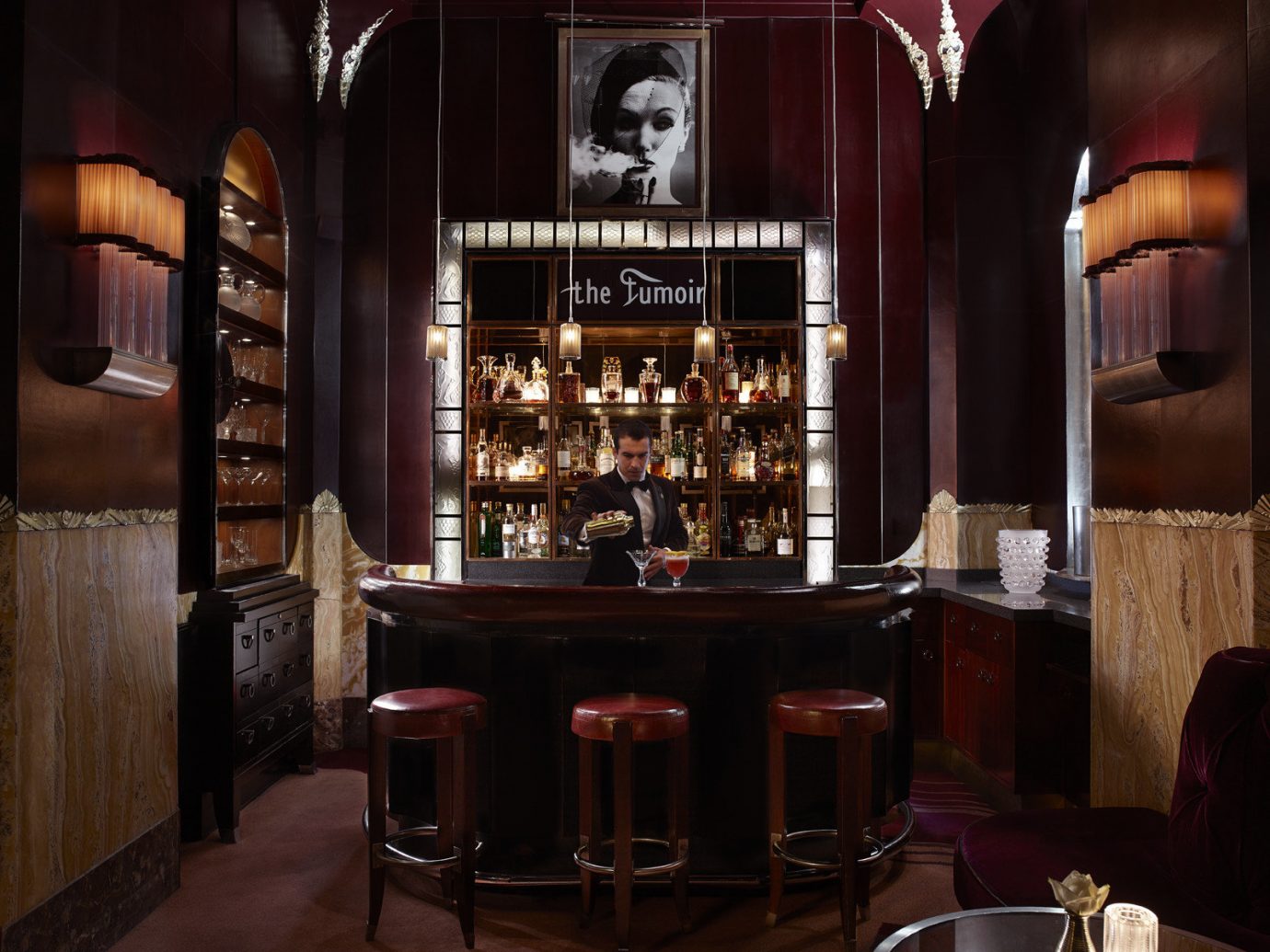 Hotels London Luxury Travel indoor Bar restaurant interior design lighting Winery estate