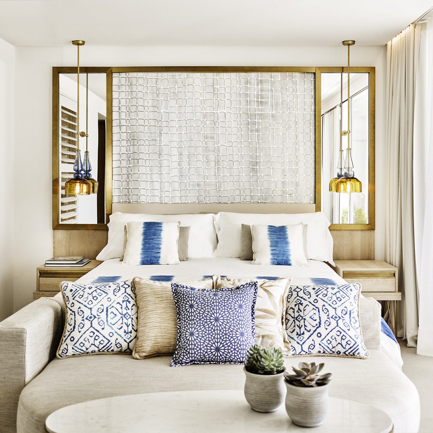 living room home window treatment white curtain interior designer pillow Suite