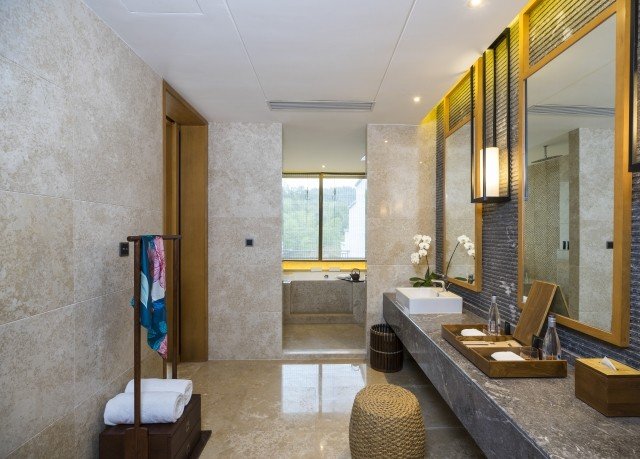 property bathroom home Suite Villa living room stone tub