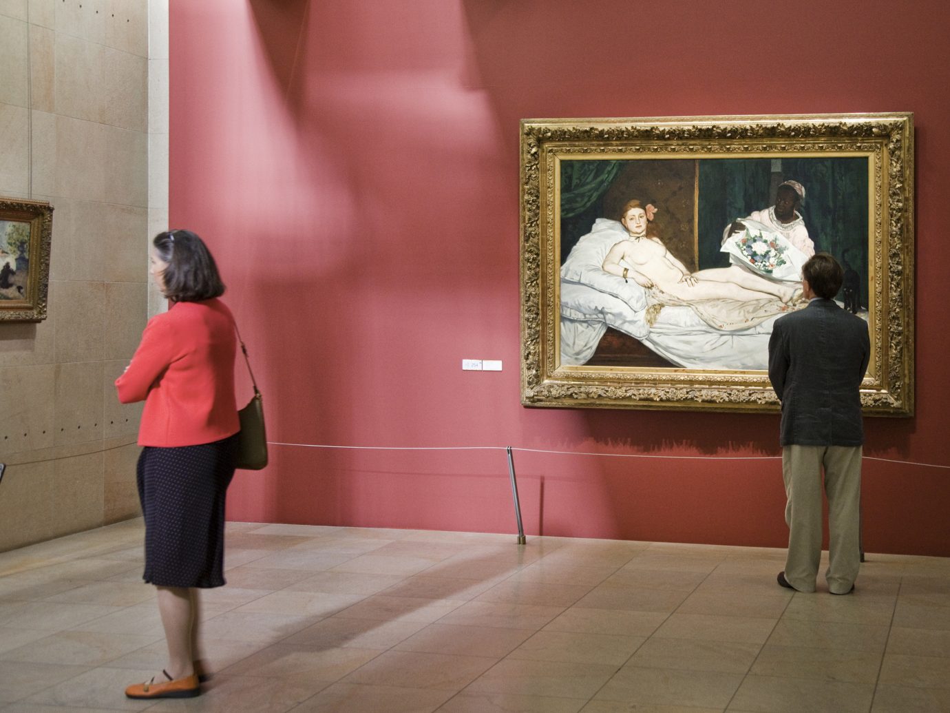 Paintings hanging in Musee d’Orsay in Paris