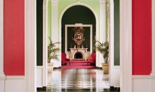 Hotels window red room altar white interior design home door living room chapel hall painted
