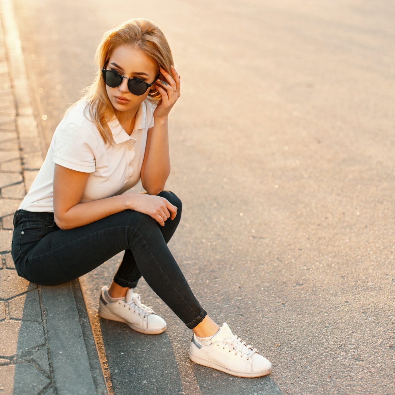 Packing Tips Style + Design Travel Shop ground outdoor person footwear clothing eyewear jeans shoe sunglasses shoulder vision care young girl sitting joint denim glasses trousers neck health & beauty shorts pattern leggings sleeve way