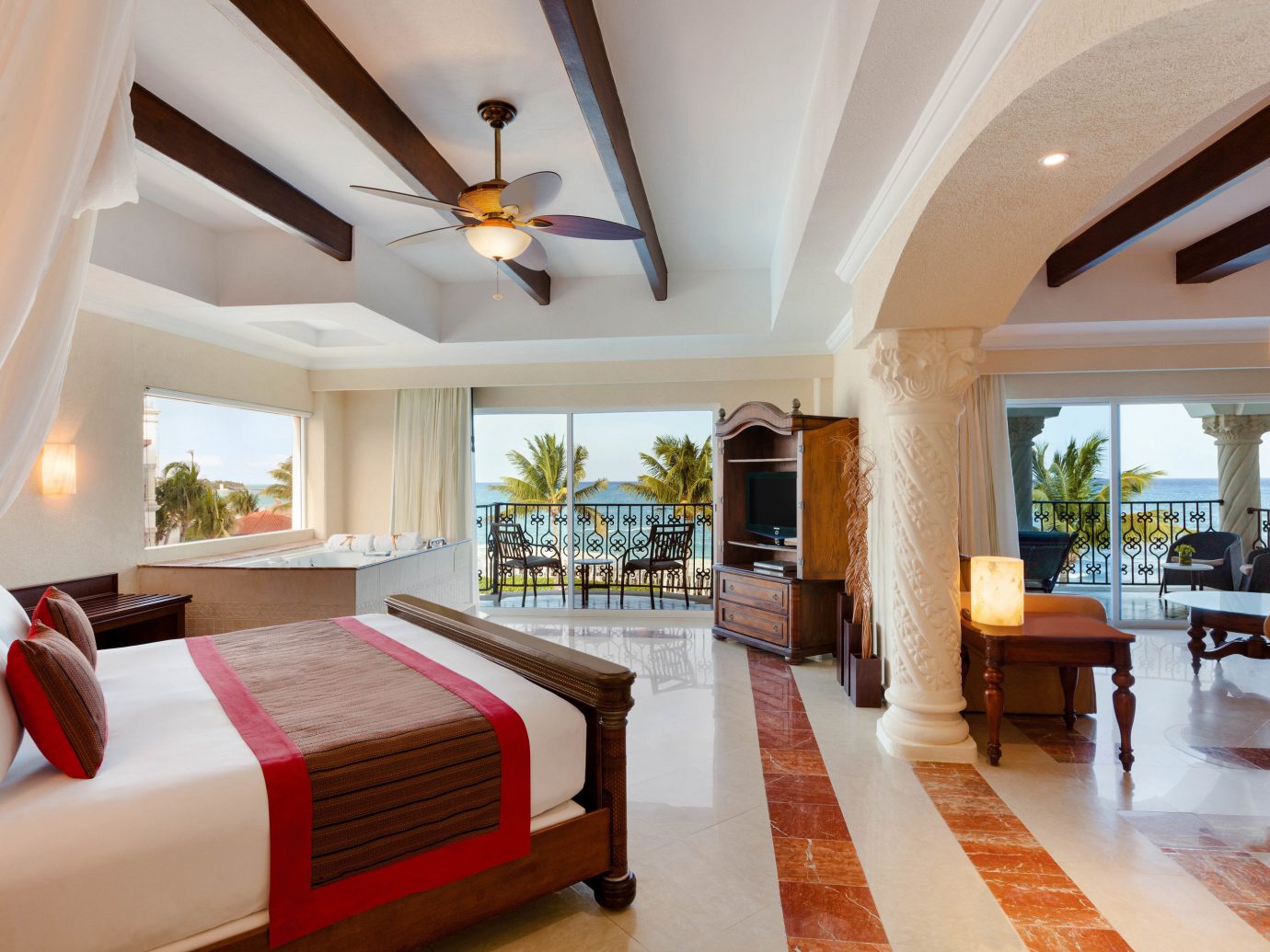 All-inclusive All-Inclusive Resorts Mexico Riviera Maya, Mexico indoor floor wall room Living ceiling window estate interior design furniture real estate Suite living room Resort white penthouse apartment Villa decorated nice hotel Modern Bedroom wood