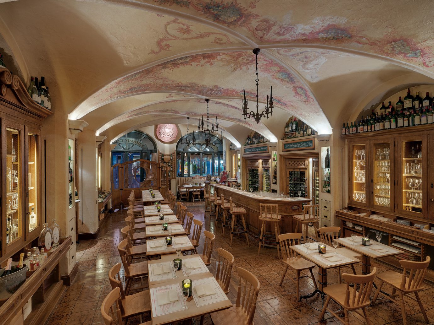 europe Germany Hotels Munich indoor interior design ceiling restaurant Lobby estate furniture several dining room