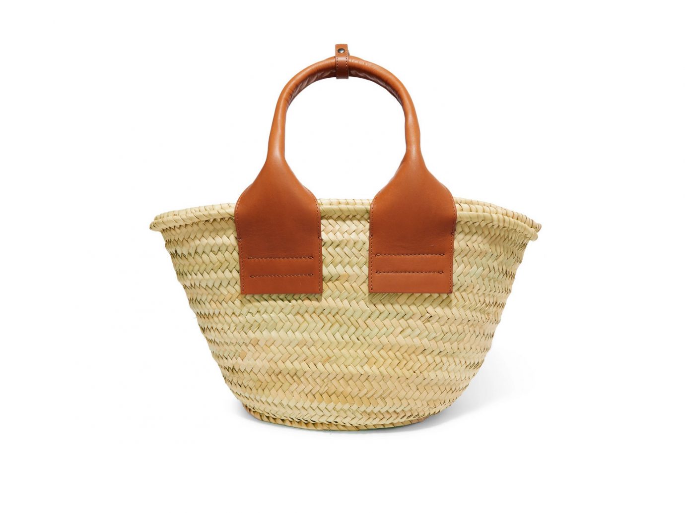 HEREU Cistell Leather-Trimmed Straw Tote