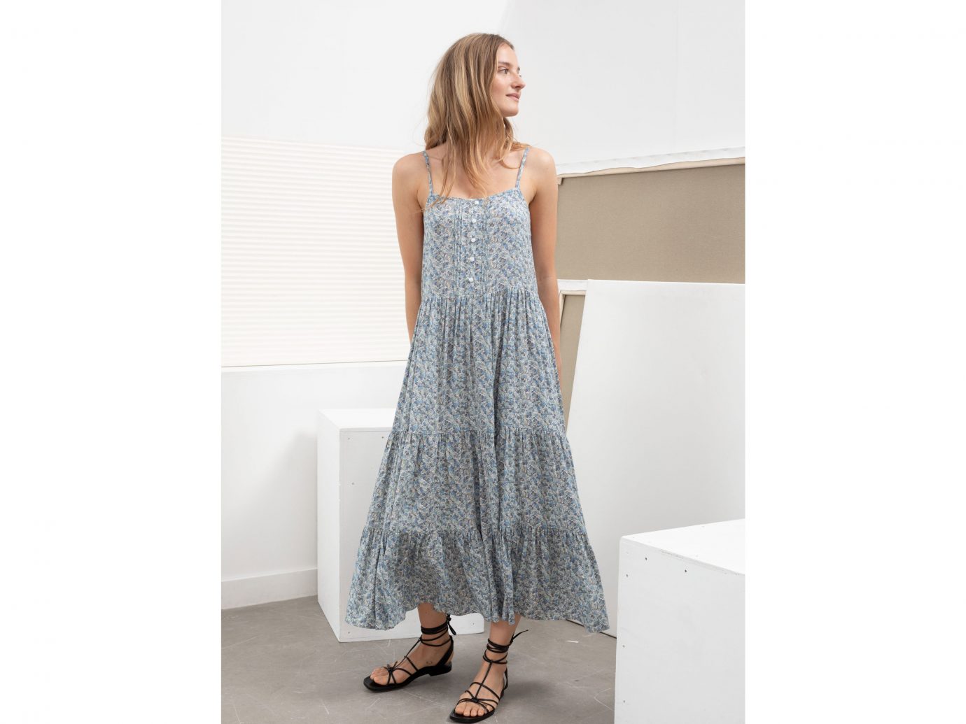 & Other Stories Ruffle Tier Maxi Dress