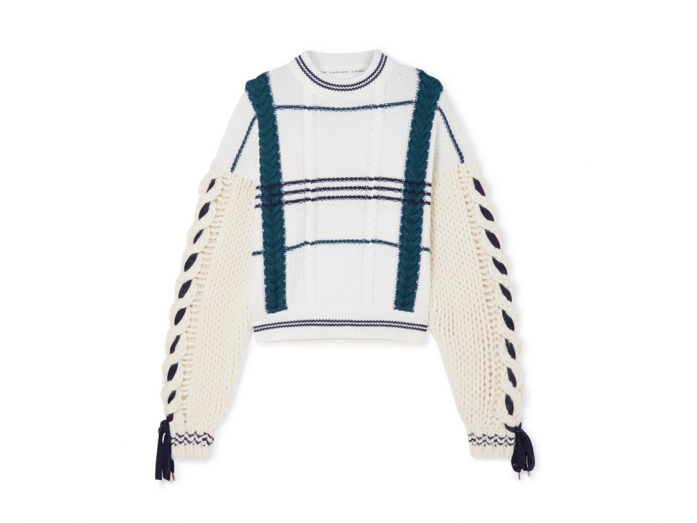 • CARVEN Cable-knit wool and alpaca-blend sweater